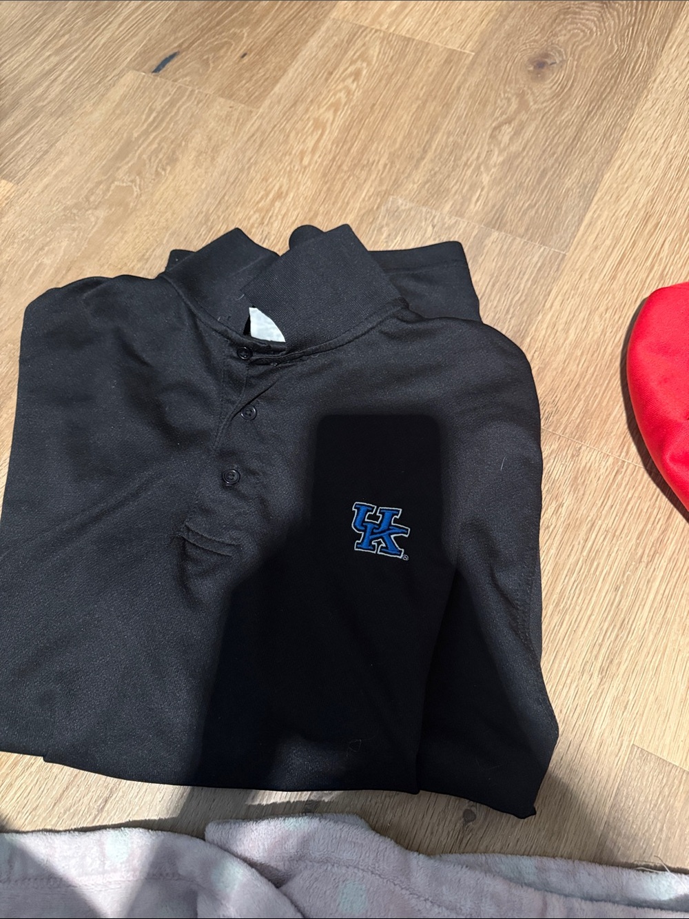 Amazon Black Men's Polo with Blue UK Logo